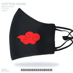 Akatsuki Mask - Black Cotton Face Mask for Fashion for Naruto Akatsuki Anime Fans