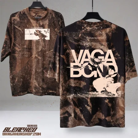 Vagabond T-Shirt Bleach Wash T-shirt 200GSM Oversized Dropshoulder Cotton Street wear