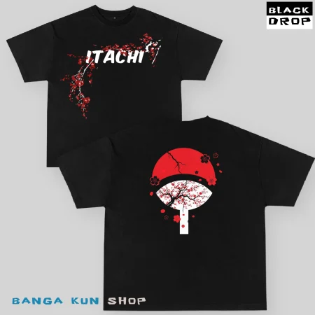 Itachi Uchiha TSHIRT STREETWEAR by Banga Kun Shop Drops shoulder Premium T-shirt Naruto Akatsuki
