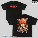 Bleach Ichigo Oversized T-shirt Premium Black Cotton Dropshoulder