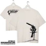Chainsaw Man Anime Denji Oversized T-shirt Premium Off-white Cotton Dropshoulder
