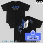 Attack on Titan AOT Oversized T-shirt Premium Black Cotton Dropshoulder