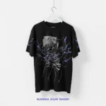 Gojo Satoru Jujutsu Kaisen Oversized T-shirt Premium Black Cotton Dropshoulder