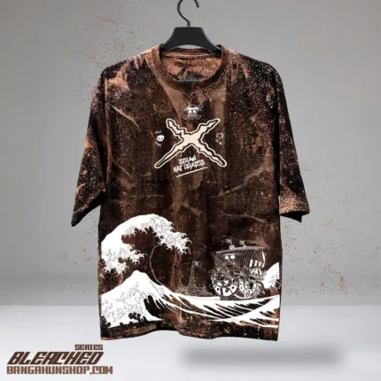 One Piece  Premium Bleach Wash Oversized T-shirt - 200GSM Exclusive Street Wear