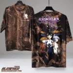 Neon Genesis Evangelion Premium Bleach Wash Oversized T-shirt - 200GSM Exclusive Street Wear