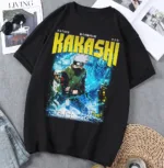 Kakashi Naruto Oversized T-shirt Premium Black Cotton Dropshoulder