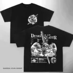 Demon Slayer Kimetsu No Yaiba Oversized T-shirt Premium Black Cotton Dropshoulder