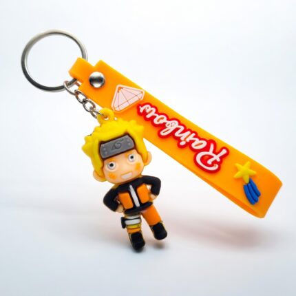 Uzumaki Naruto Shippuden PVC Keychain Anime Cute Chibi keychain with Action Figure and Belt