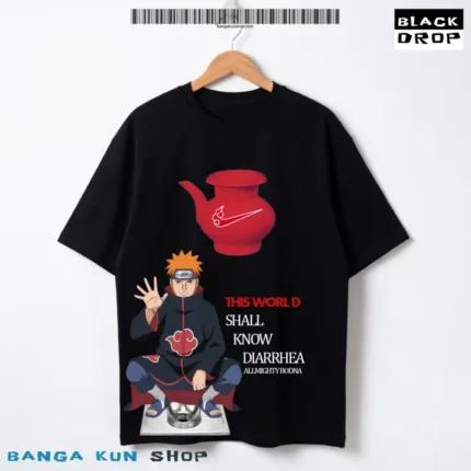 Pain Akatsuki Naruto Oversized T-shirt Premium Black Cotton Dropshoulder