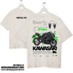Kawasaki Biker Bike  Oversized T-shirt Premium Black Cotton Dropshoulder