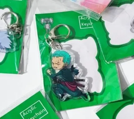Cute Zoro Keychain Acrylic Chibi One Piece Keychain