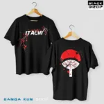 Itachi Uchiha Oversized T-shirt Premium Black Cotton Dropshoulder