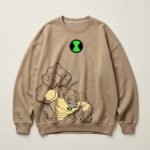 Humungousaur Ben 10 Inspired Brown Oversized Sweatshirt