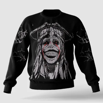 Solo Leveling Monster Inspired Black Oversized Sweatshirt