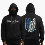 AOT Inspired Graphics Black Hoodie 350GSM