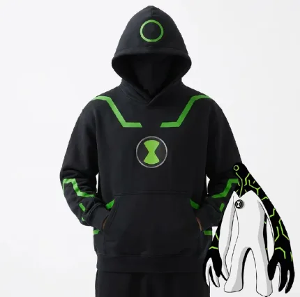 Ben 10 Upgrade Suit Hoodie Black Cotton